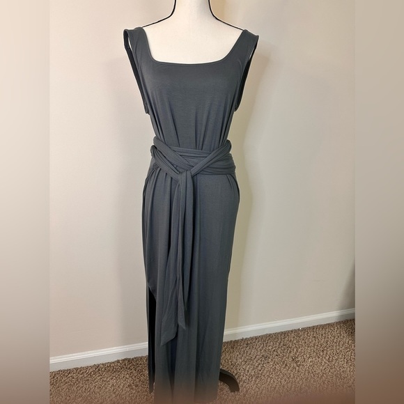 MODERN CITIZEN Green Maxi Dress with Tie Waist Sz XL NWOT - Picture 1 of 7